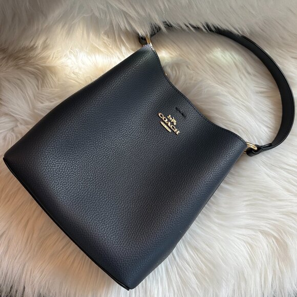 Coach Mollie Bucket Bag Blue 22 - Picture 1 of 10